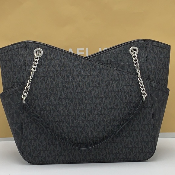 MICHAEL KORS LARGE X CHAIN LOGO SHOULDER BAG - Picture 15 of 16